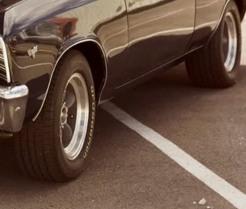 Rear wheel and stance of the C3 Chevelle